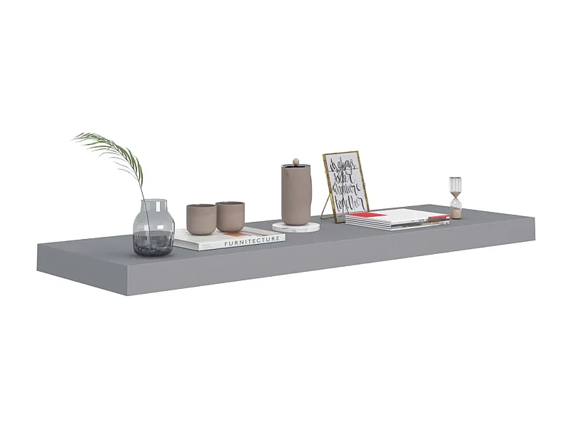 Étagère murale flottante Gris 80x23,5x3,8 MDF