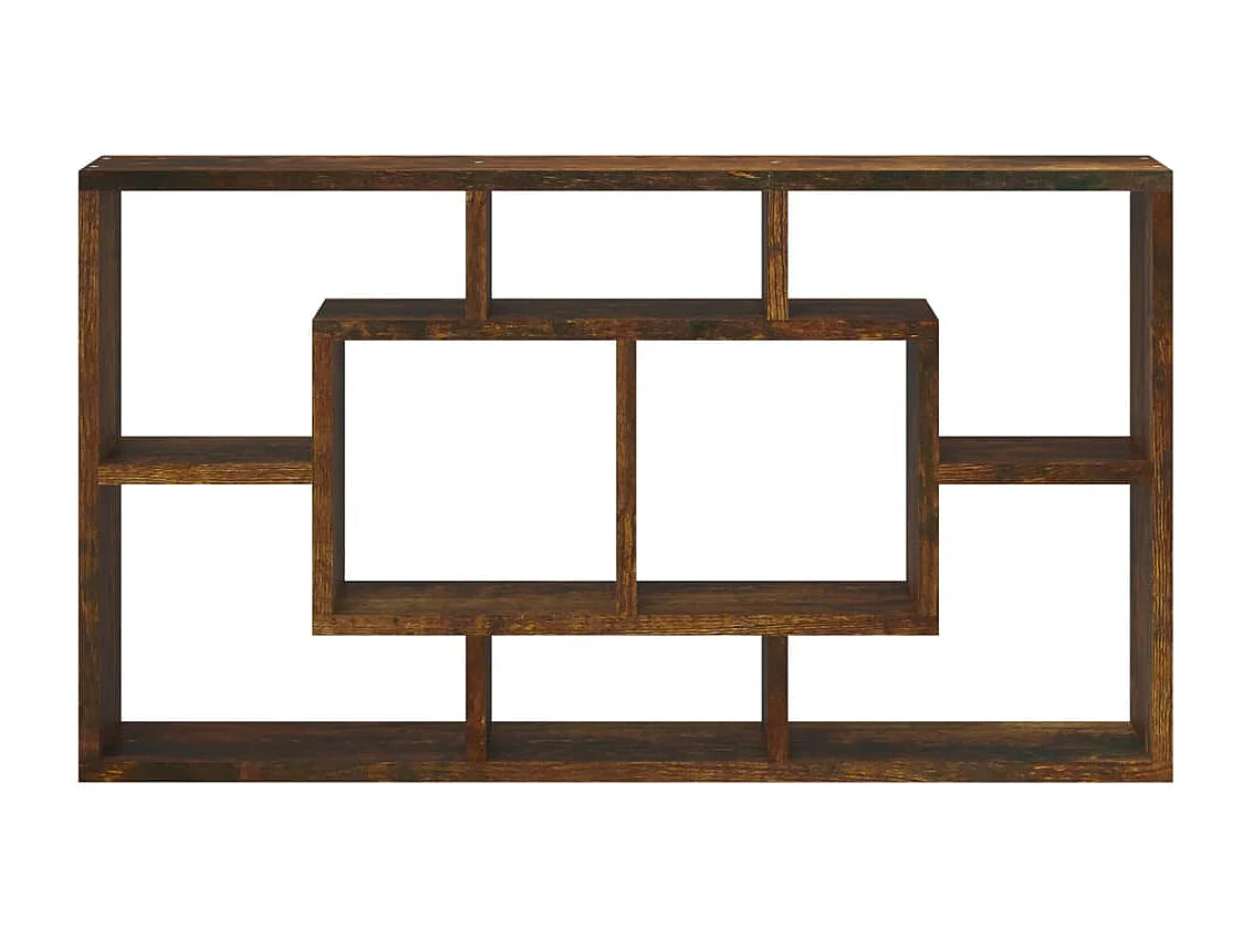 Étagère murale 8 compartiments Chêne fumé
