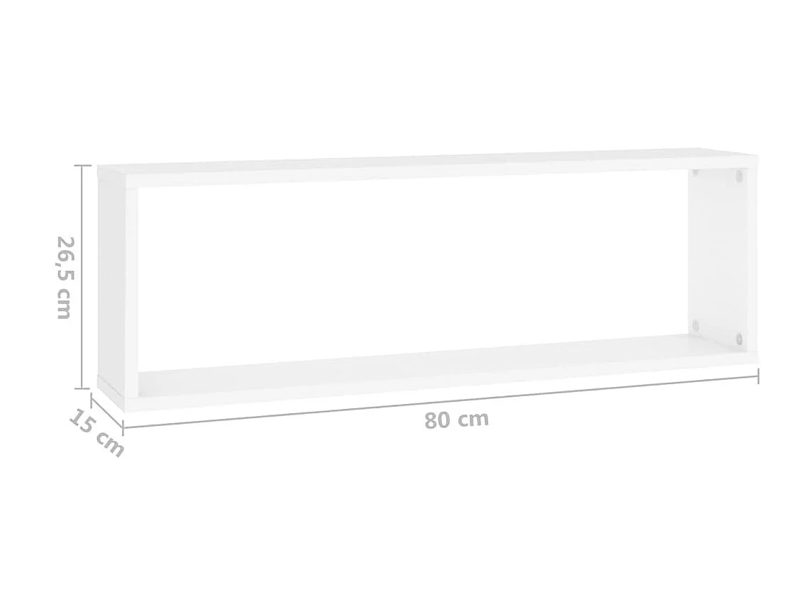 Étagères cube murales 4 pcs Blanc 80x15x26,5