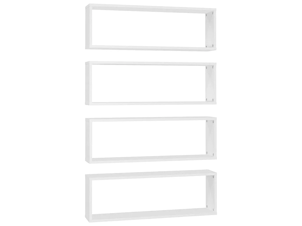 Étagères cube murales 4 pcs Blanc 80x15x26,5