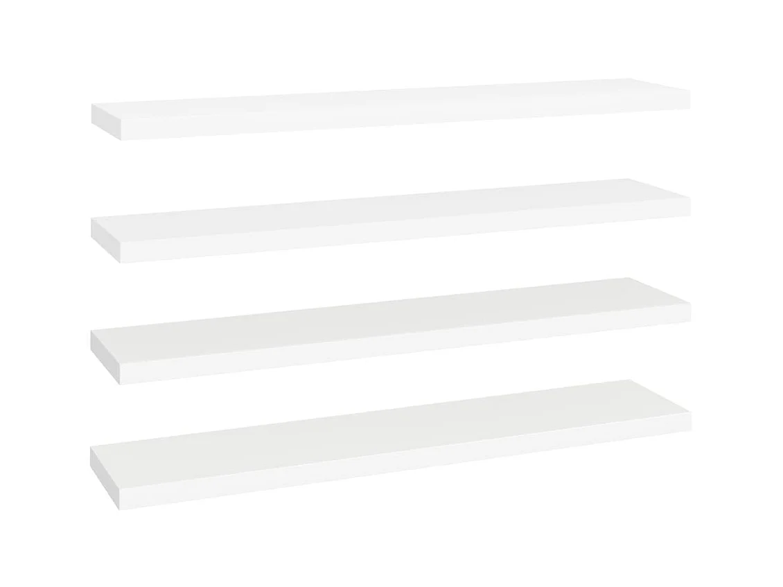 Étagères murales flottantes 4 pcs Blanc 120x23,5x3,8 MDF
