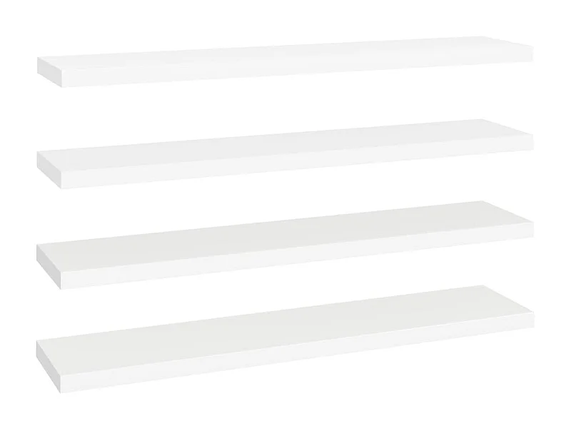 Étagères murales flottantes 4 pcs Blanc 120x23,5x3,8 MDF