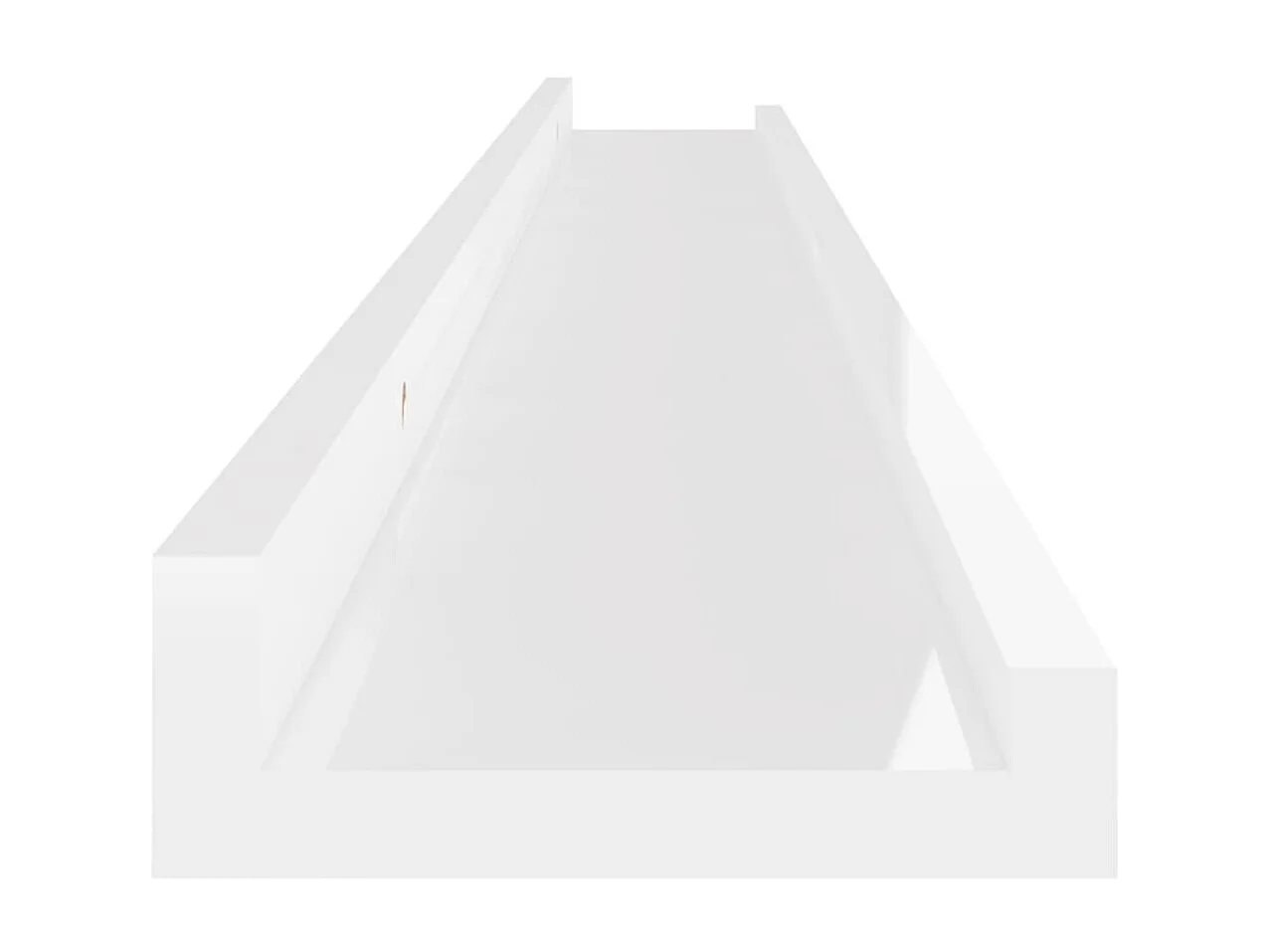 Étagères murales 2 pcs Blanc brillant 100x9x3