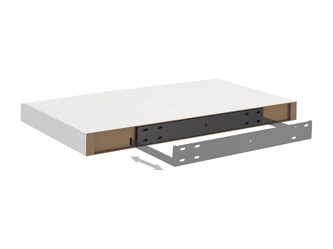 Étagères murales flottantes 2 pcs Blanc 50x23x3,8 MDF