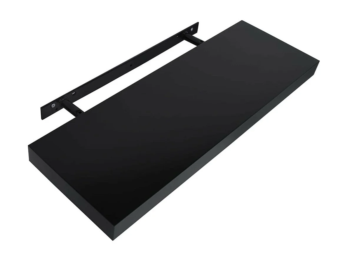 Étagères murales flottantes 2 pcs Noir 60x20x3,8