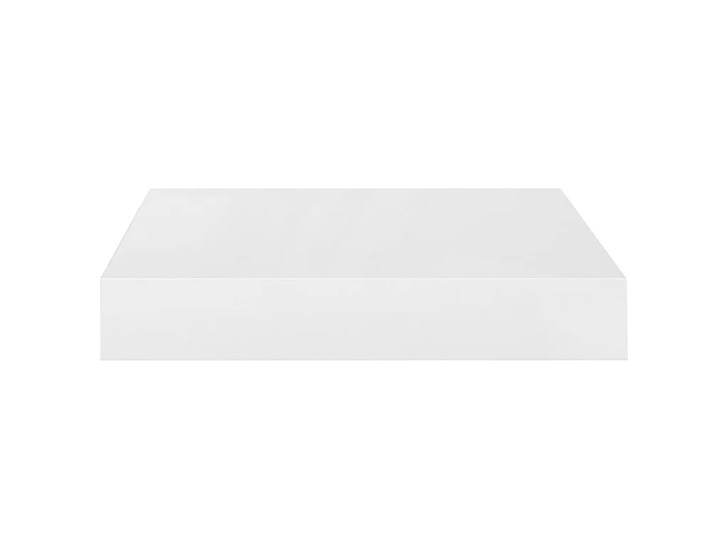 Étagère murale flottante 2 pcs Blanc brillant 23x23,5x3,8 MDF