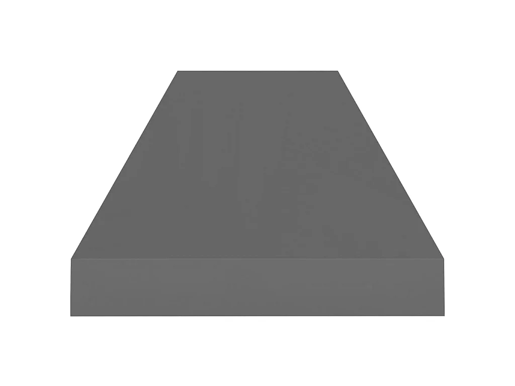 Étagère murale flottante 2 pcs Gris brillant 90x23,5x3,8 MDF