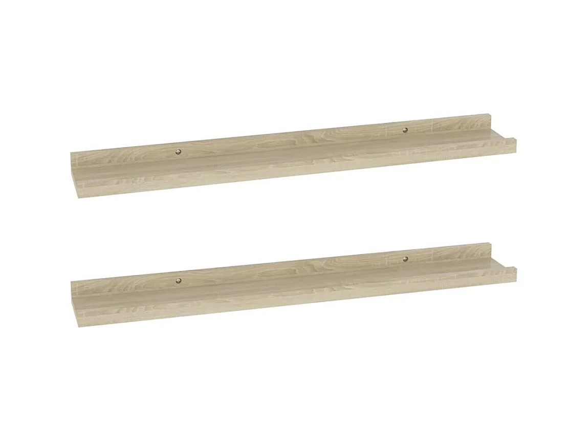 Étagères murales 2 pcs Chêne Sonoma 60x9x3