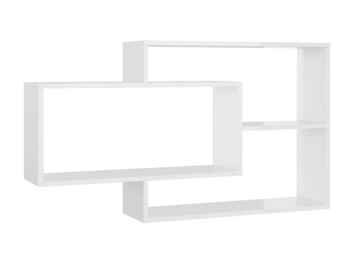 Étagères murales Blanc brillant 104x20x60