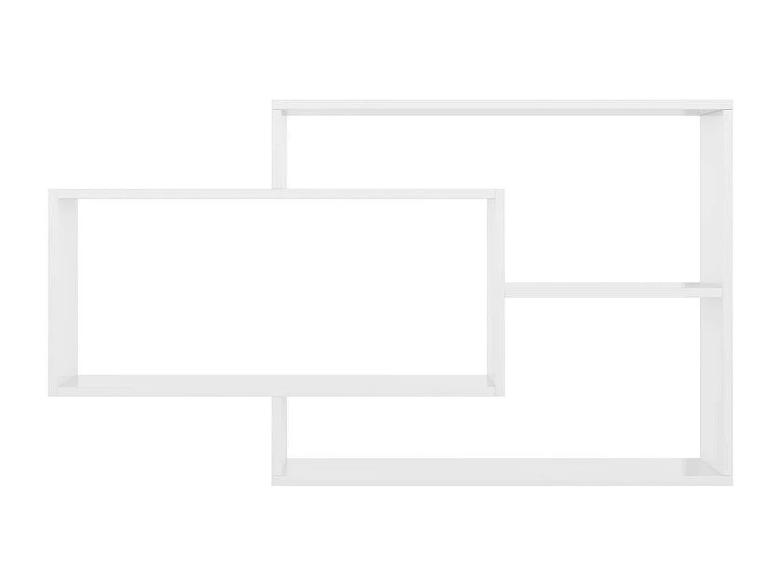 Étagères murales Blanc brillant 104x20x60