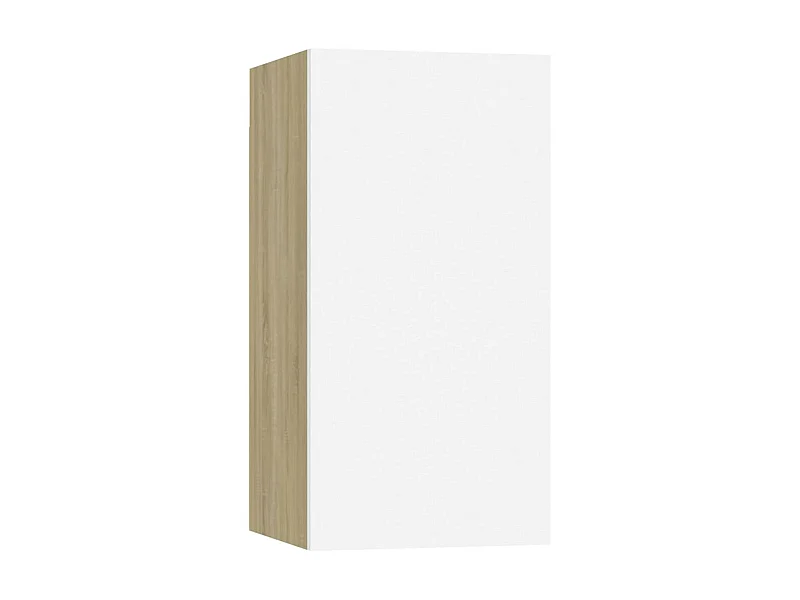 Etagère murale Blanc et chêne sonoma 30,5x30x60