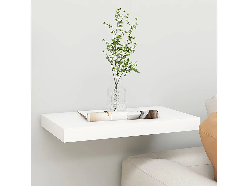Étagère murale flottante Chêne et blanc 40x23x3,8 MDF