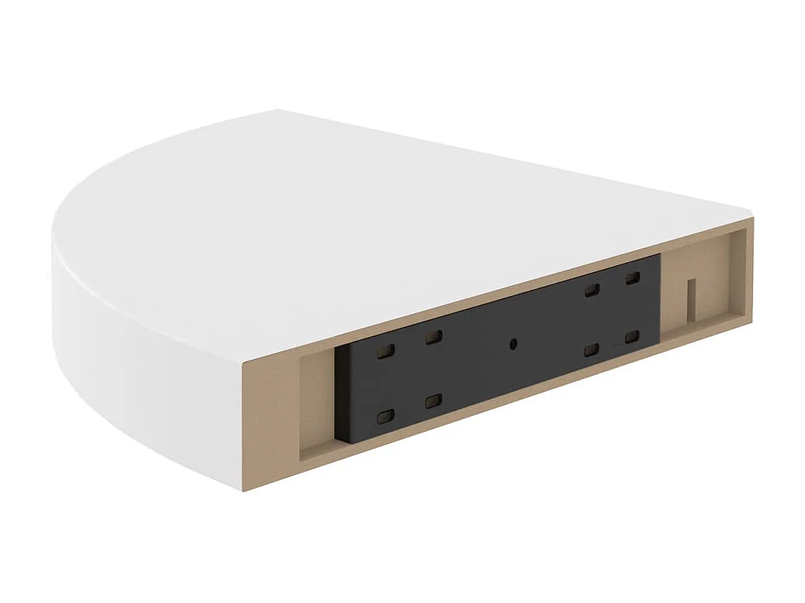 Étagères d'angle flottantes 4 pcs Blanc 25x25x3,8 MDF