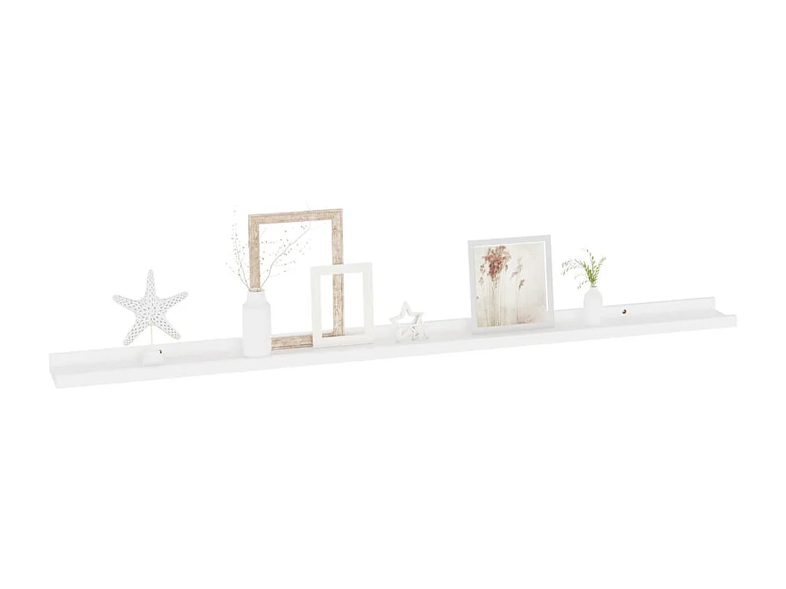 Étagères murales 2 pcs Blanc 115x9x3