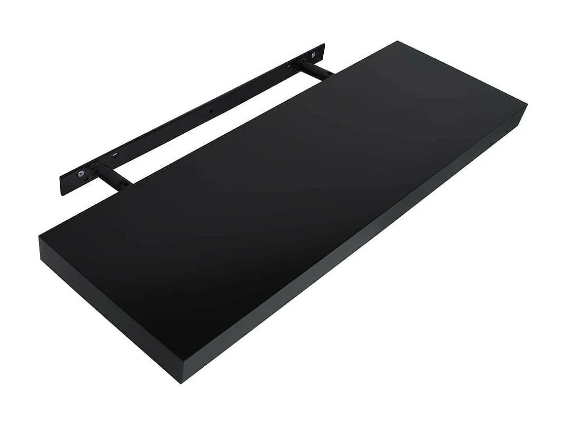 Étagères murales flottantes 2 pcs Noir 80x20x3,8