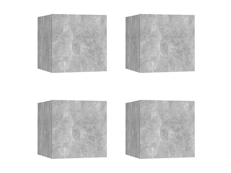 Étagère murale 4 pcs Gris béton 30,5x30x30