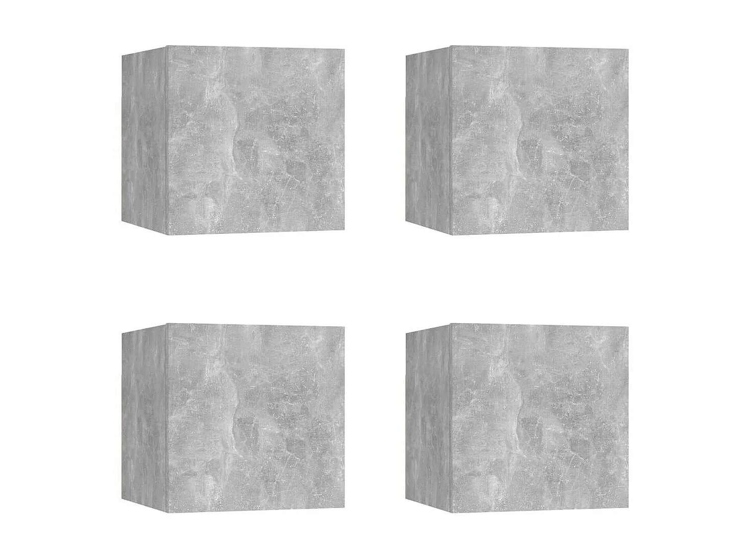 Étagère murale 4 pcs Gris béton 30,5x30x30