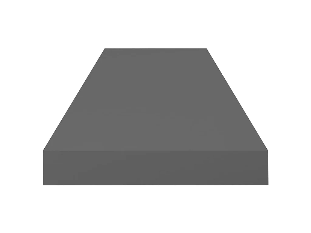 Étagère murale flottante 4 pcs Gris brillant 80x23,5x3,8 MDF