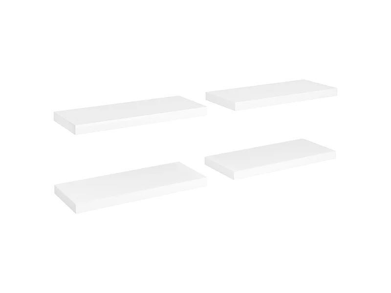 Étagères murales flottantes 4 pcs Blanc 60x23,5x3,8 MDF
