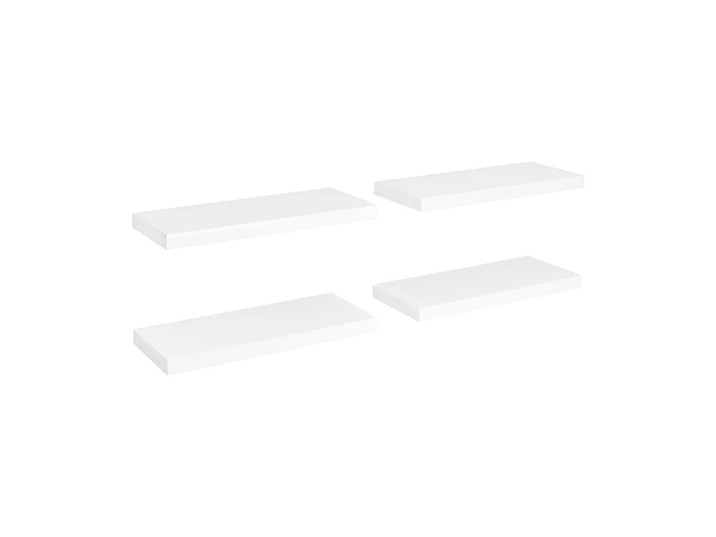 Étagères murales flottantes 4 pcs Blanc 60x23,5x3,8 MDF