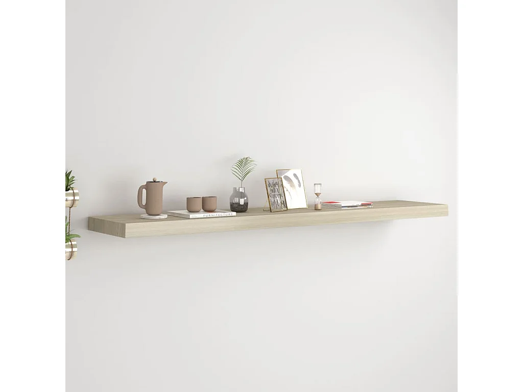 Étagère murale flottante Chêne 120x23,5x3,8 MDF
