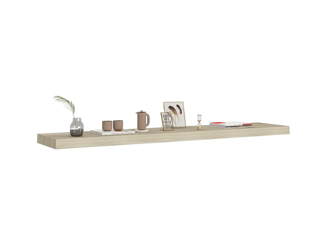 Étagère murale flottante Chêne 120x23,5x3,8 MDF
