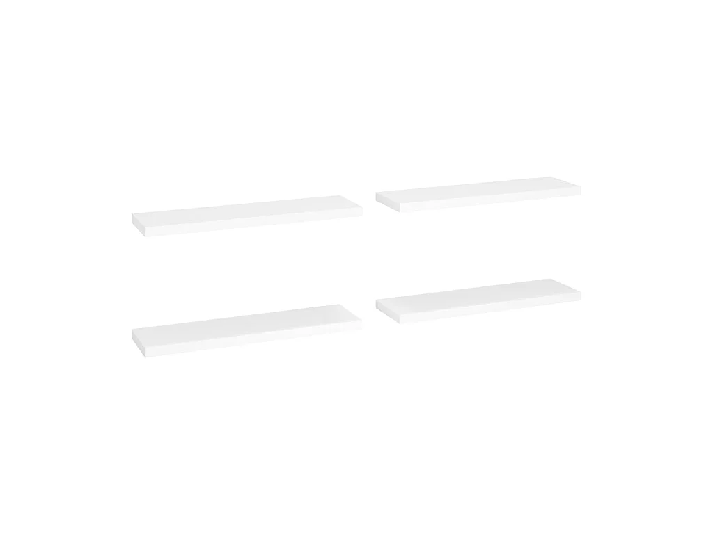 Étagères murales flottantes 4 pcs Blanc 90x23,5x3,8 MDF