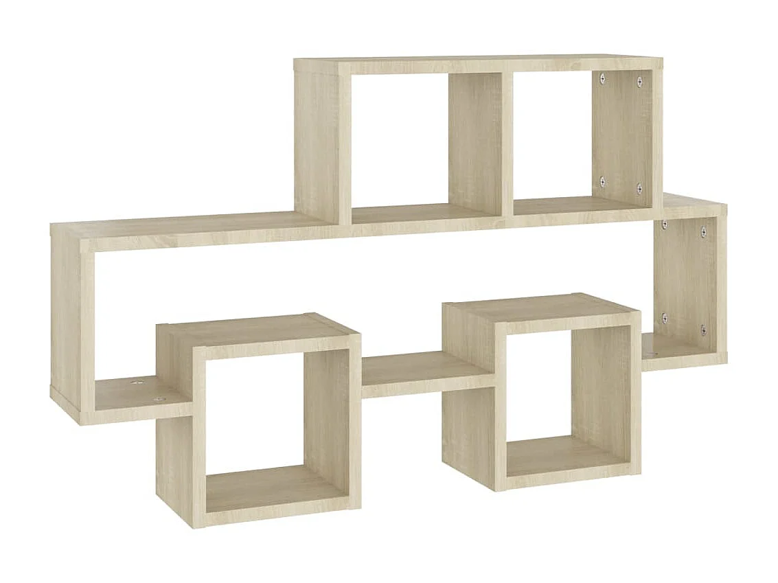 Étagère murale forme d'auto Chêne sonoma 82x15x51