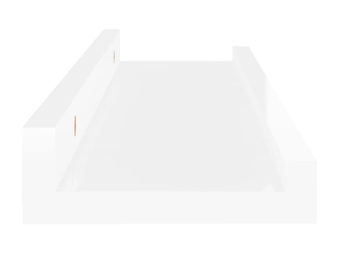 Étagères murales 2 pcs Blanc brillant 40x9x3