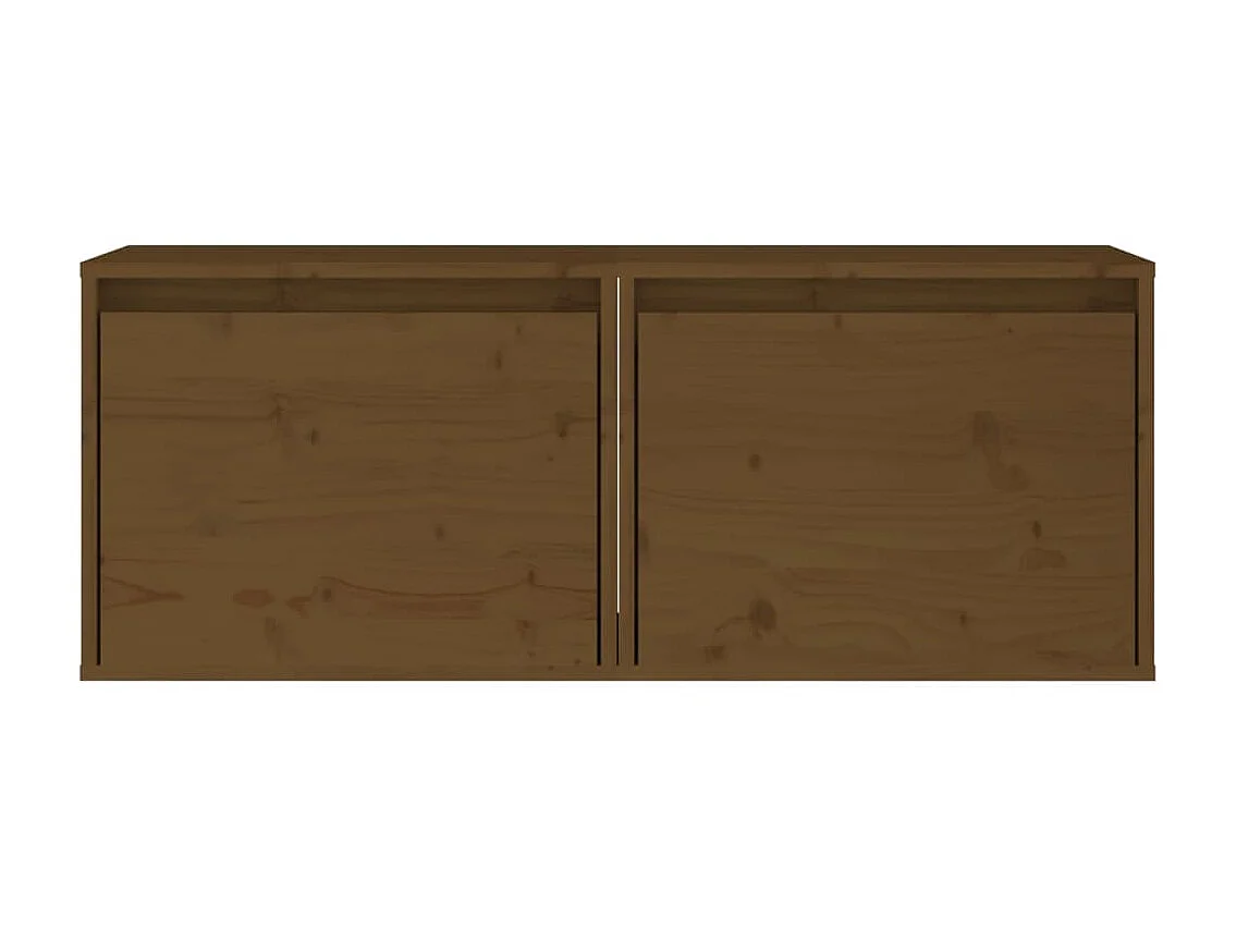 Armoires murales 2pcs Marron miel 45x30x35 Bois de pin massif