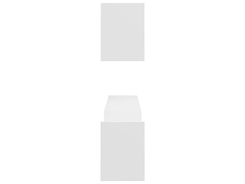 Étagères murales 2 pcs Blanc 100x15x20