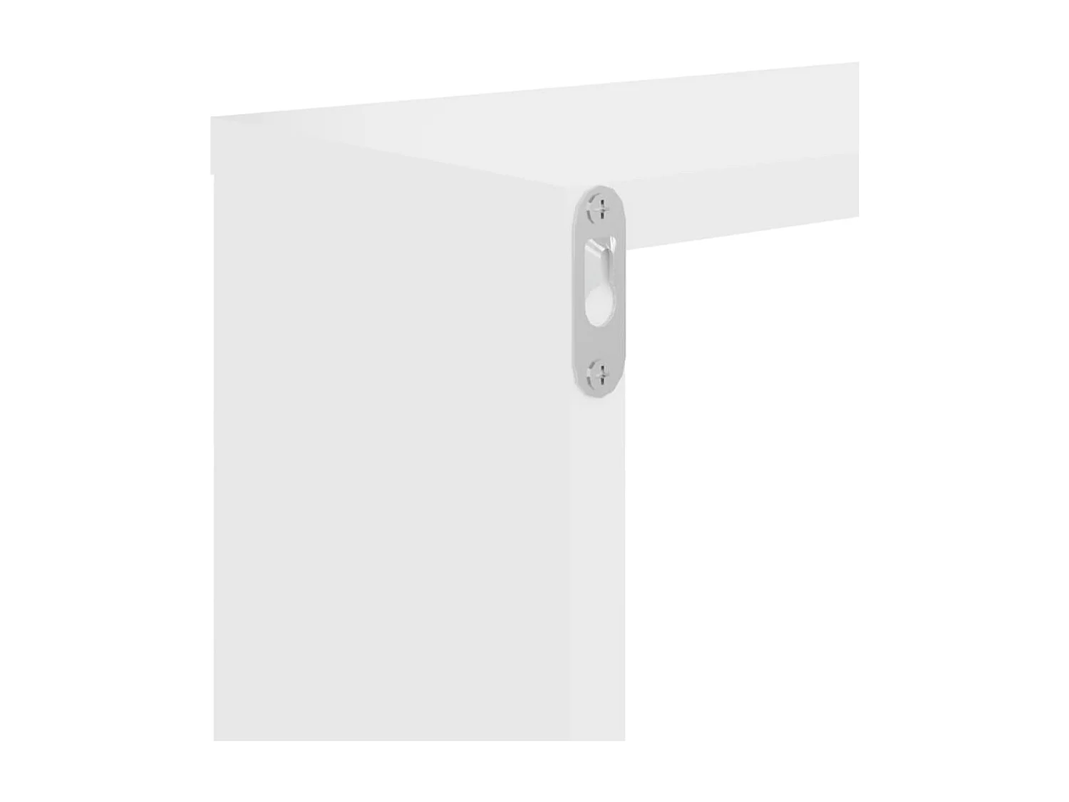 Lot de 2 étagères murales en bois Kolika L100xH20xP15 – Collection originale-Blanc