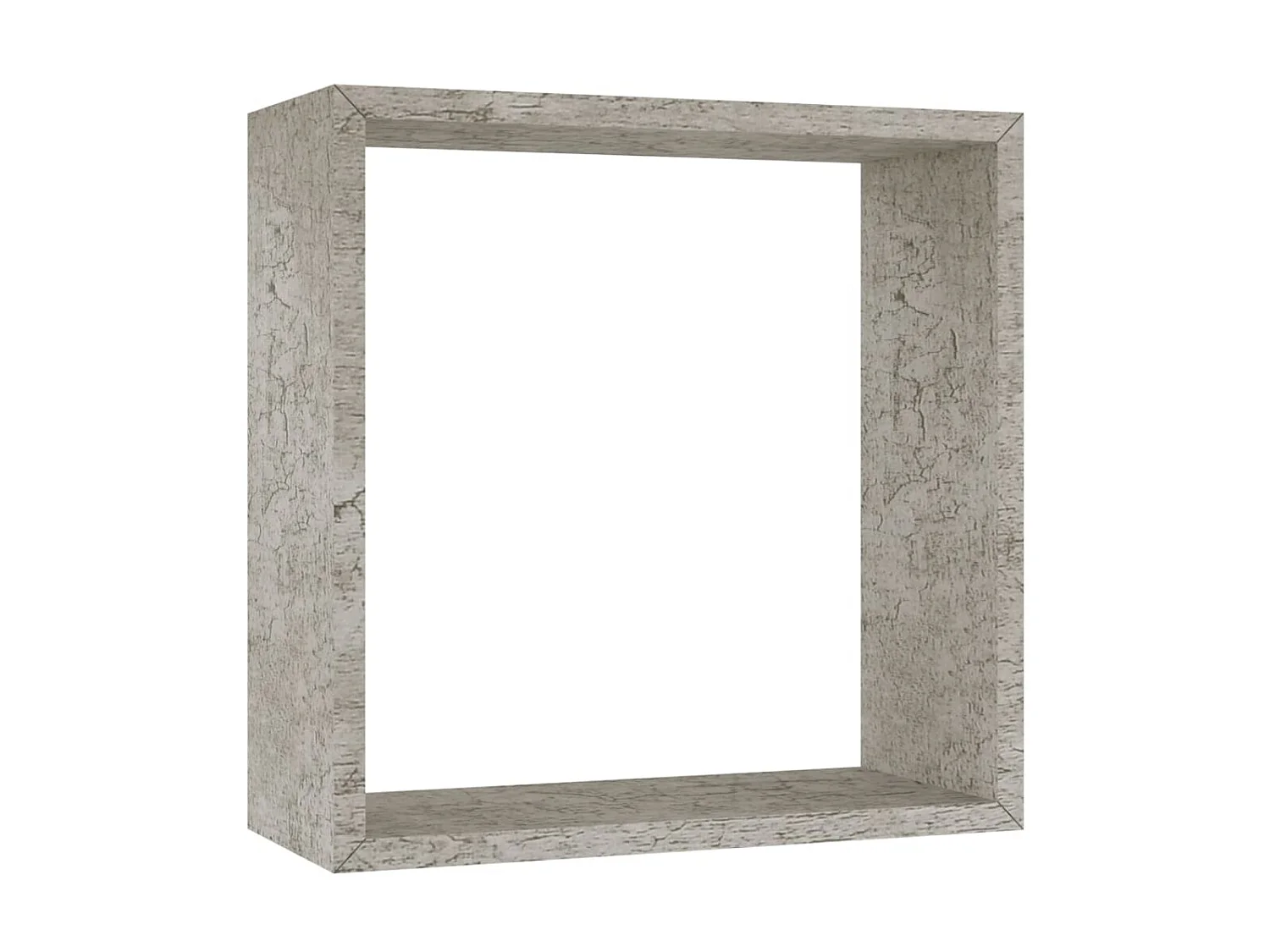 Étagères murales sous forme de cube 3 pcs Gris béton