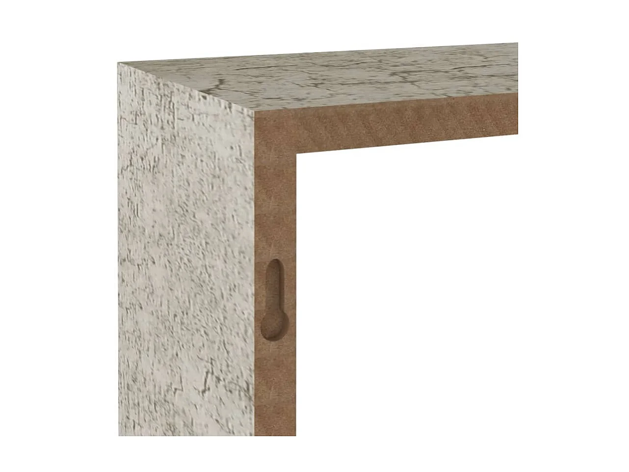 Étagères murales sous forme de cube 3 pcs Gris béton