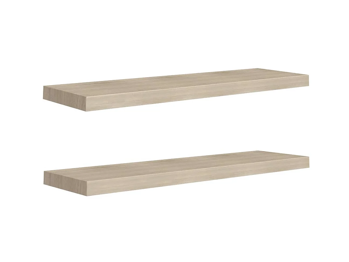 Étagères murales flottantes 2 pcs Chêne 90x23,5x3,8 MDF