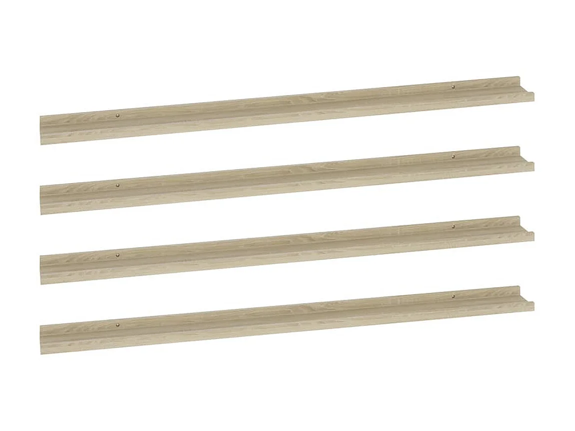 Étagères murales 4 pcs Chêne Sonoma 115x9x3
