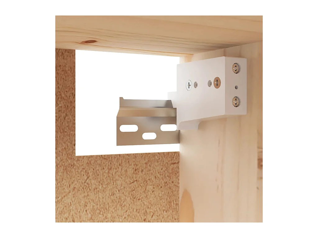 Armoires murales 2 pcs 100x30x35 Bois de pin massif