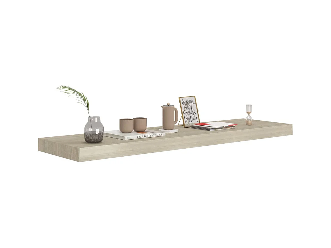Étagère murale flottante Chêne 90x23,5x3,8 MDF