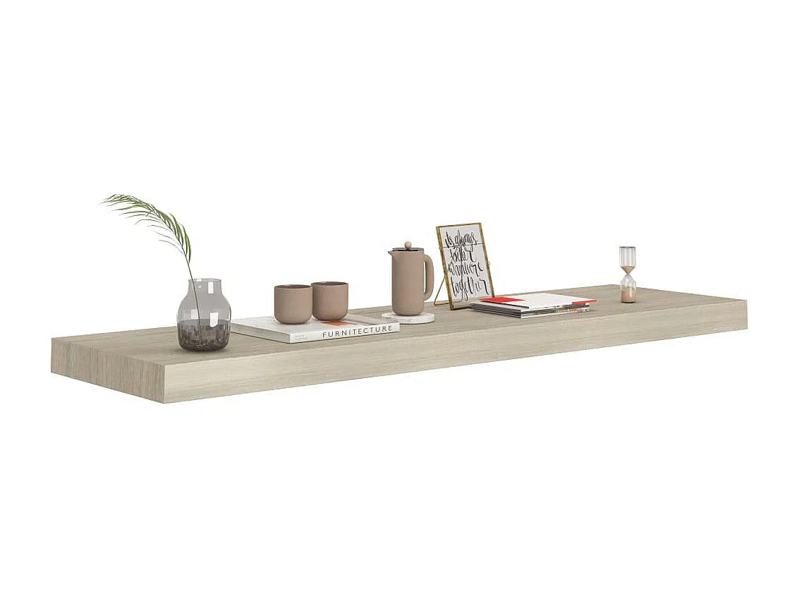 Étagère murale flottante Chêne 90x23,5x3,8 MDF