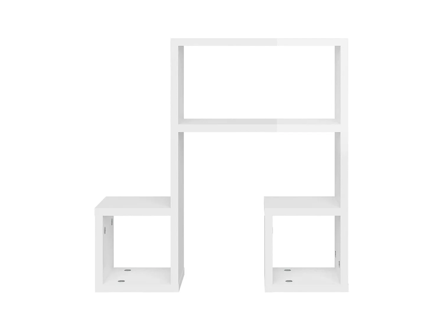 Étagères murales 2 pcs Blanc brillant 50x15x50