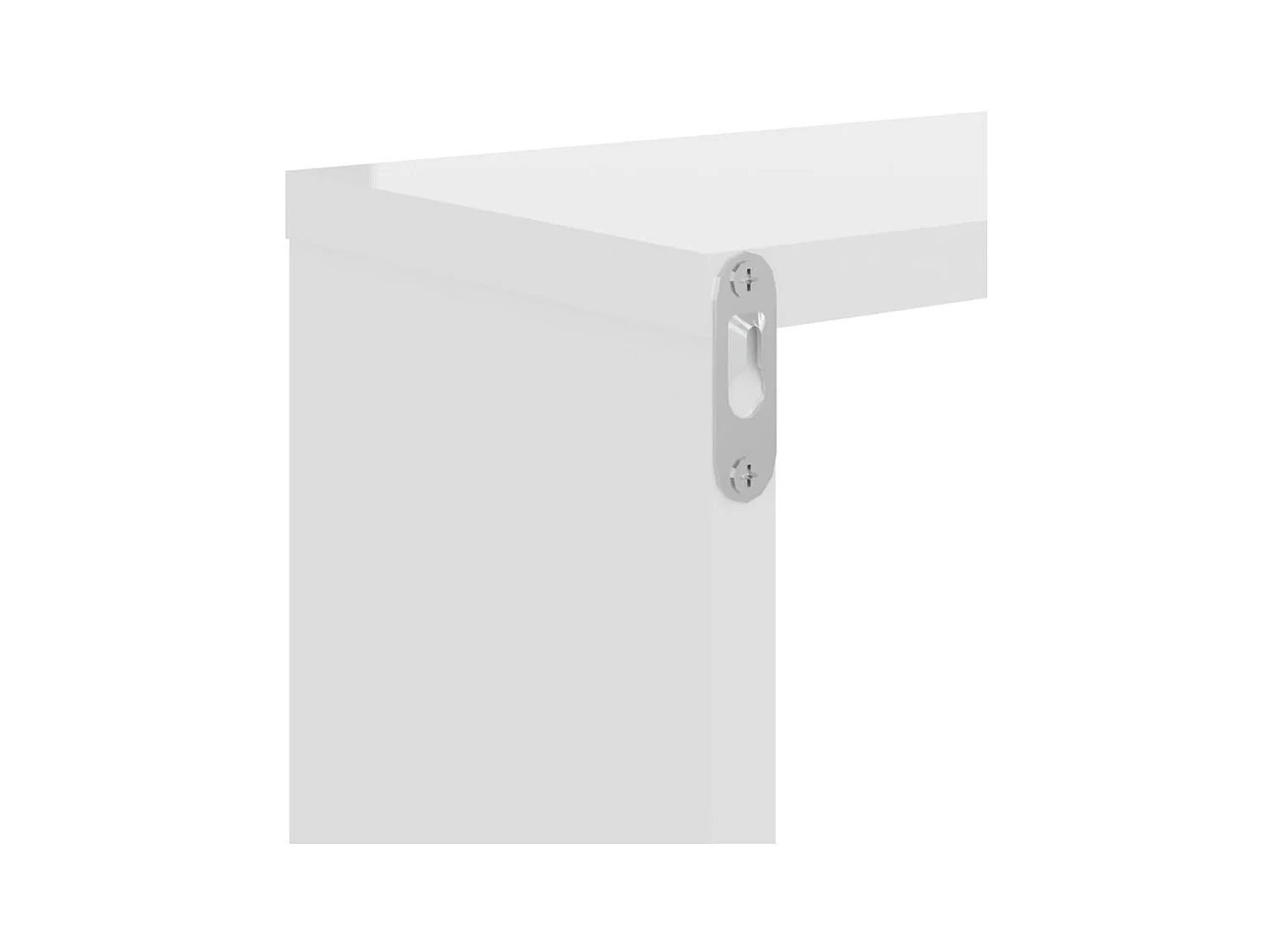 Étagères murales 2 pcs Blanc brillant 50x15x50