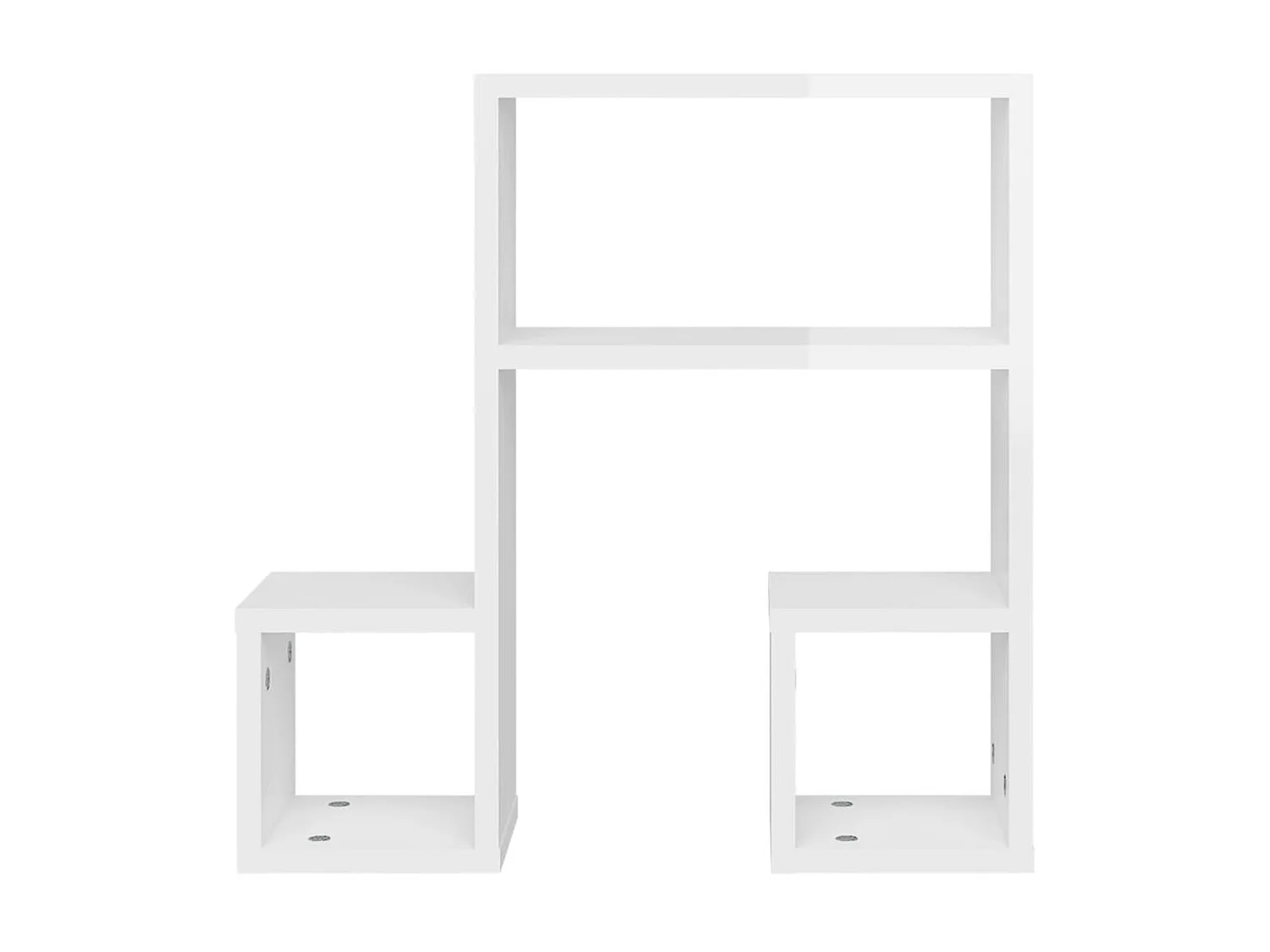 Étagères murales 2 pcs Blanc brillant 50x15x50