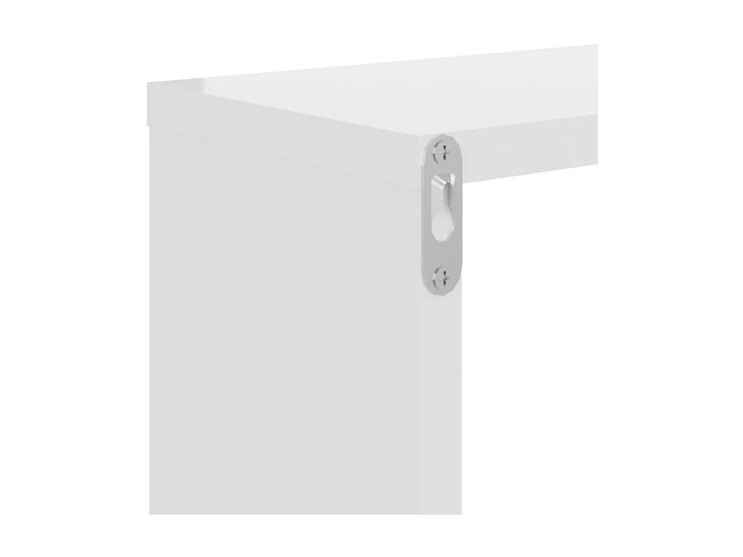 Étagères murales 2 pcs Blanc brillant 50x15x50