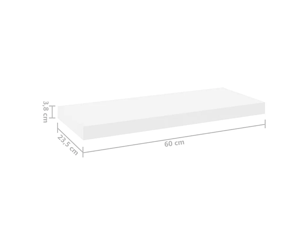 Étagères flottantes 2 pcs Chêne et blanc 60x23,5x3,8 MDF