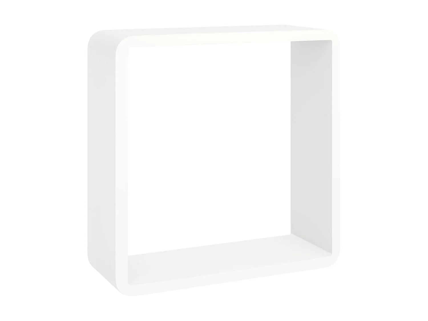 Étagères murales sous forme de cube 3 pcs Blanc MDF 2
