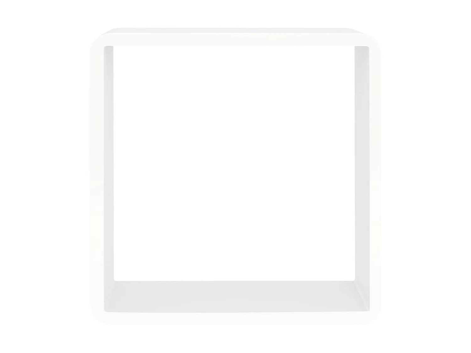 Étagères murales sous forme de cube 3 pcs Blanc MDF 2