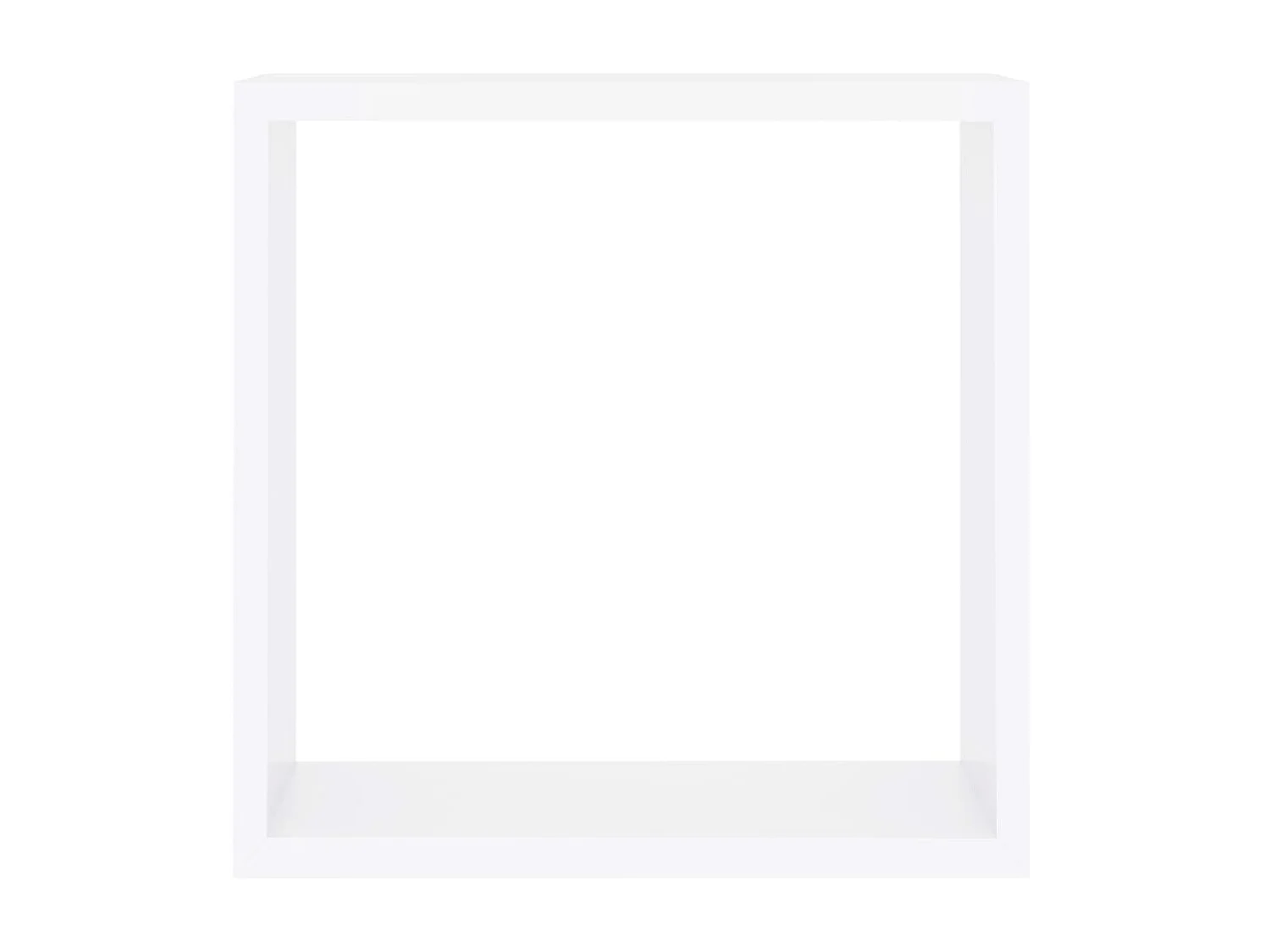 Étagères murales sous forme de cube 3 pcs Blanc MDF