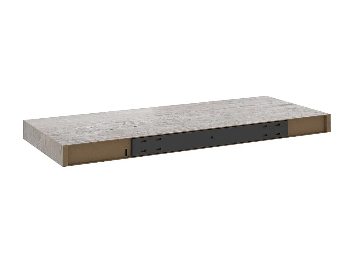 Étagère murale flottante Gris béton 60x23,5x3,8 MDF