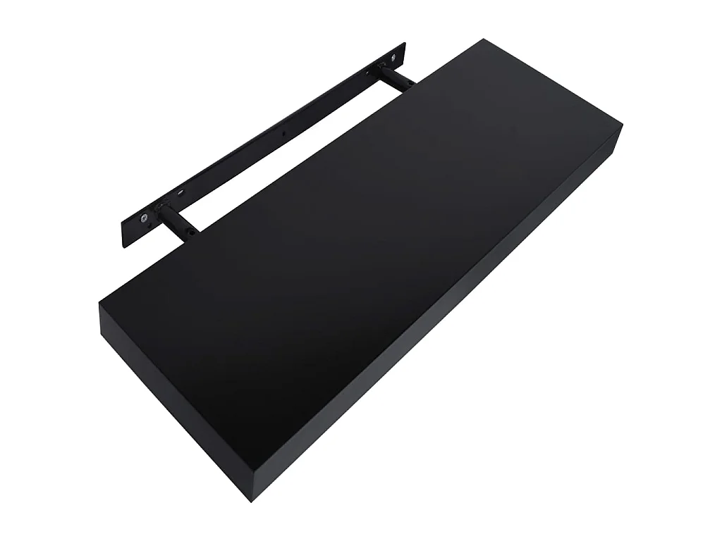 Étagères murales flottantes 2 pcs Noir 40x20x3,8