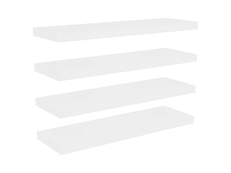 Étagères flottantes 4 pcs Chêne et blanc 80x23,5x3,8 MDF